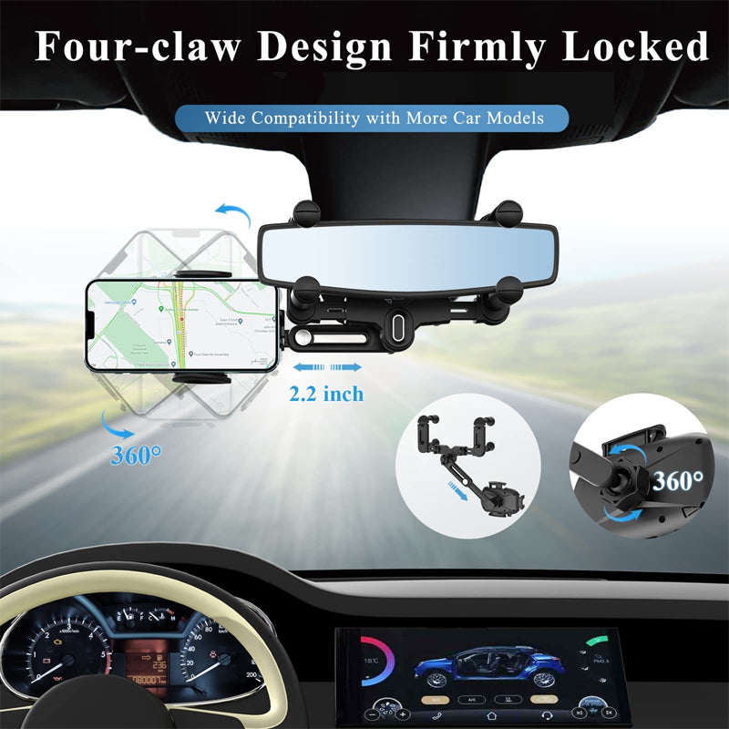 Car rearview mirror mobile phone holder