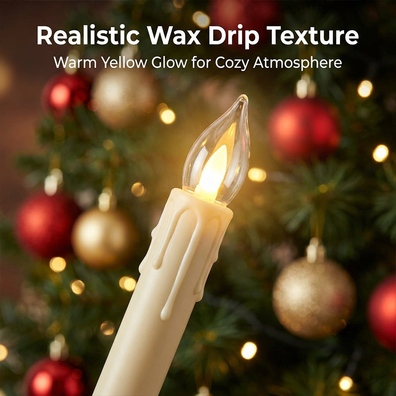 LED Flameless Christmas Candle Lights with Remote Control