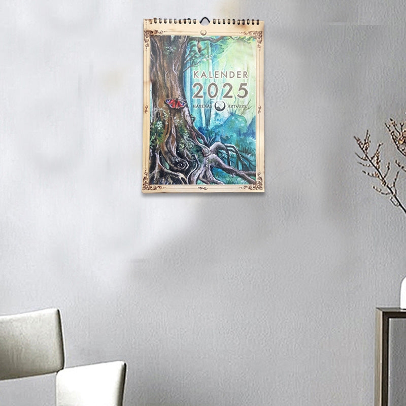 Illustrated wall calendar 2025