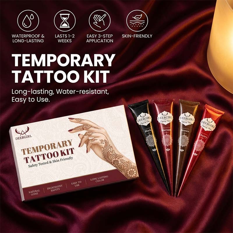 Temporary tattoo hand-painting paste