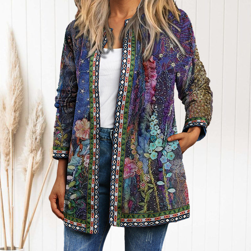 Women's Casual Floral Print Jacket