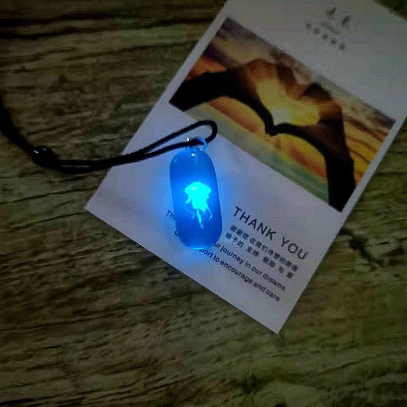Glow in the Dark Jellyfish Necklace