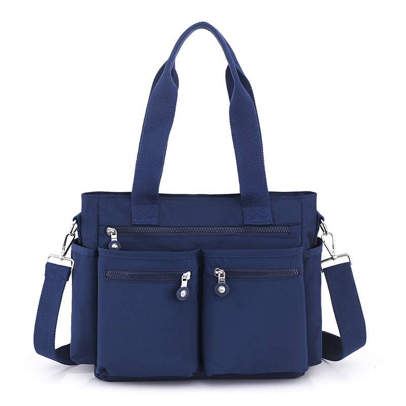 Double Pocket Tote Shoulder Bag