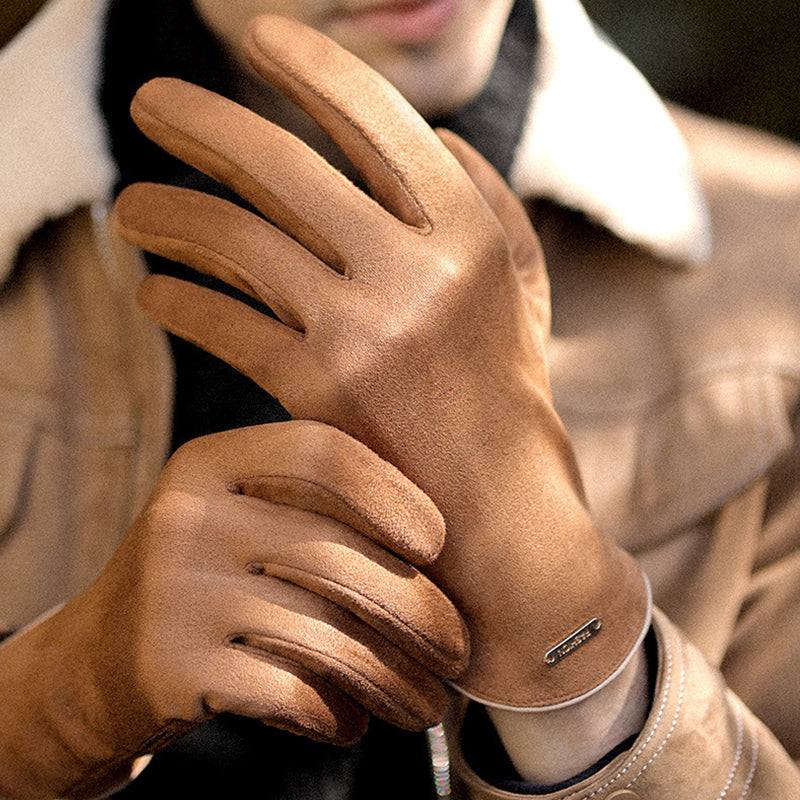 Cold-proof Suede Gloves