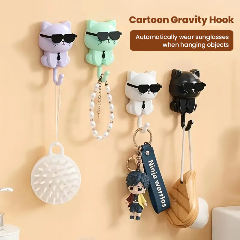 Cat Shaped Clothes and Hat Hooks