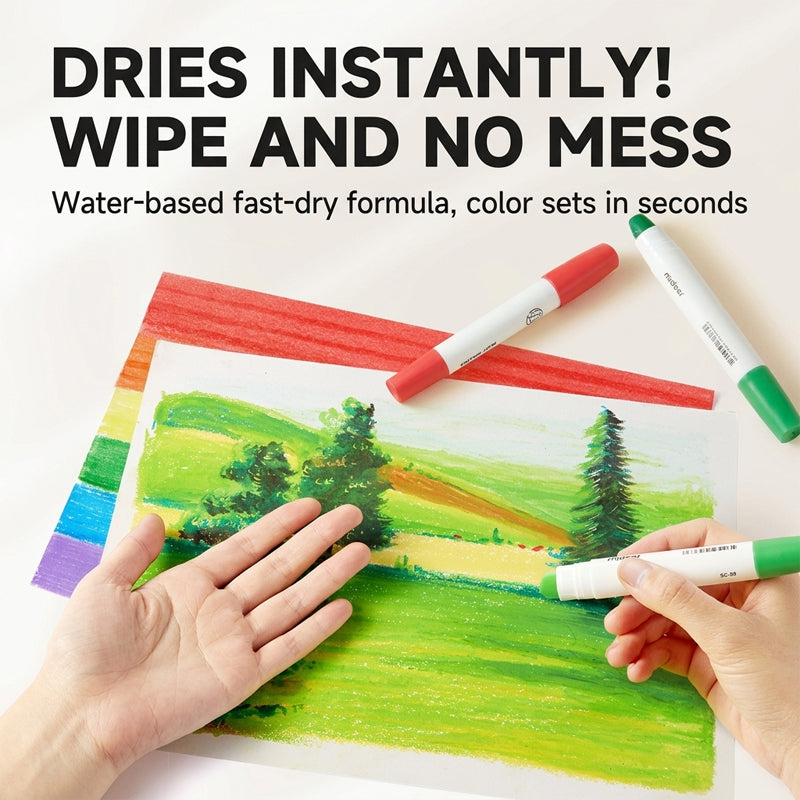 Replaceable refill quick-drying crayons