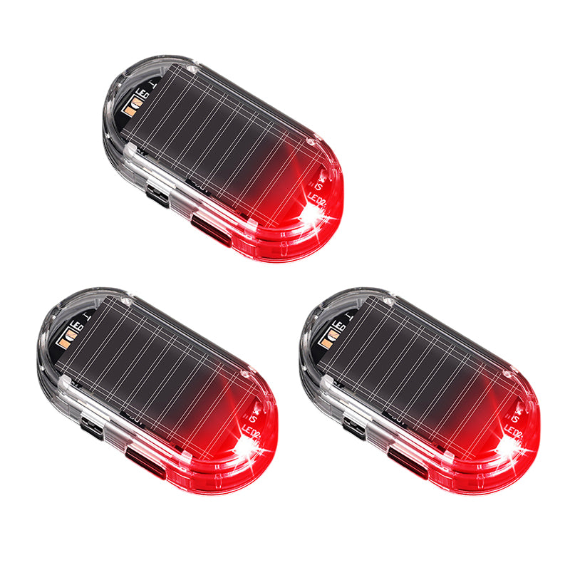 Solar Car Anti-Theft LED Warning Light