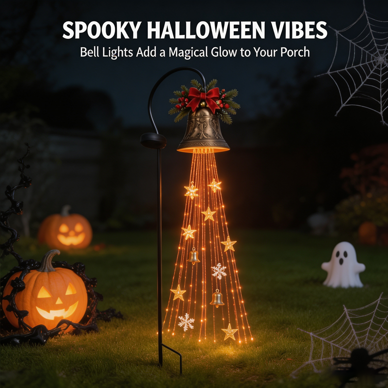 Christmas Bell Cascade Solar Yard Light