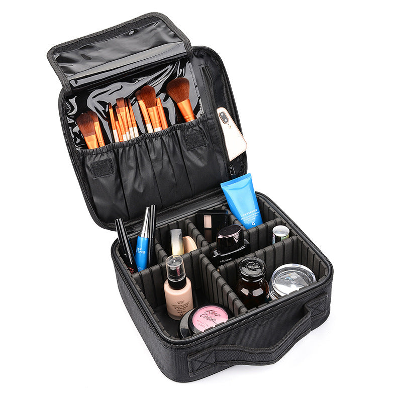 Makeup Cosmetic Storage Case with Adjustable Compartment