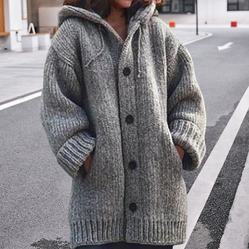 2023 NEW Button Down Hooded Knitted Cardigan👚