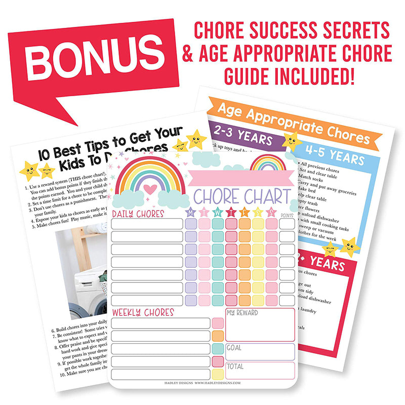 Children's Chore Chart Fridge Magnets