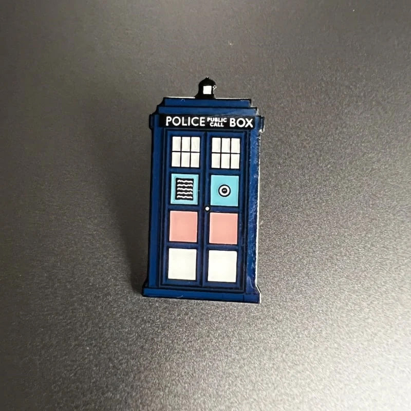 Rainbow Pride Tardis Pin