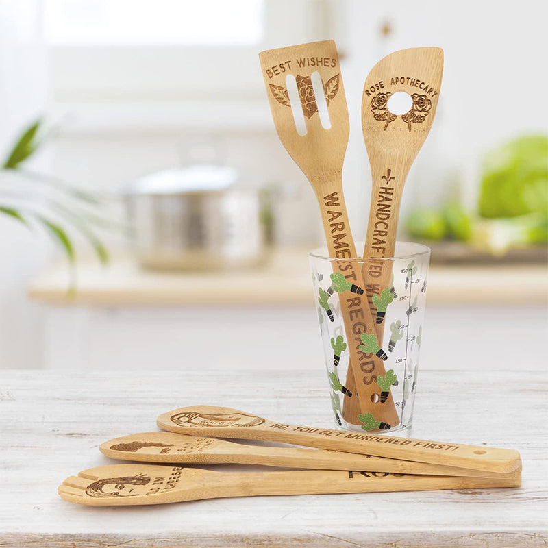 Carved Bamboo Kitchenware Set