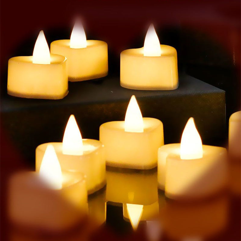 24pcs LED Heart-shaped Electronic Candle Light