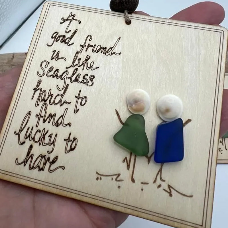 ❤️Friendship Sea Glass Quote🌲