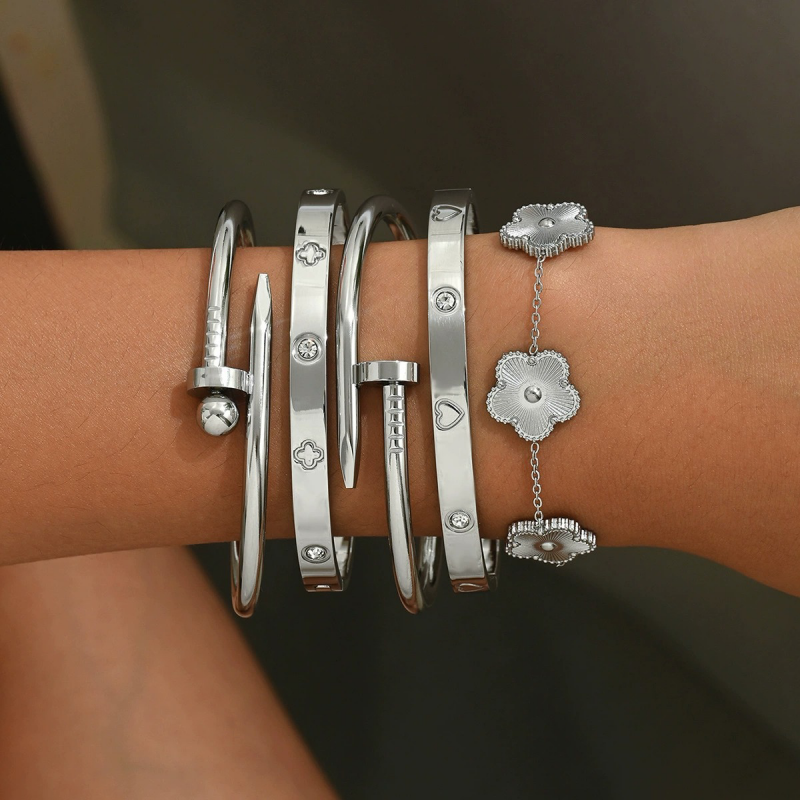 Stainless Steel Versatile Delicate Bangles