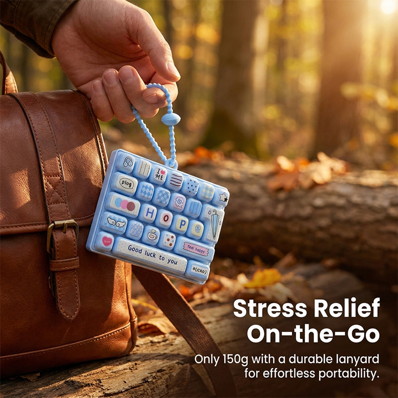 26-Key Keyboard Cute Cartoon Clicky Keyboard Bag Pendant