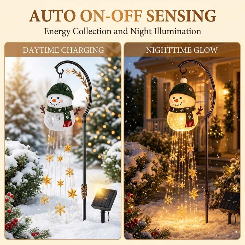 Snowman Magic Fountain Garden Light