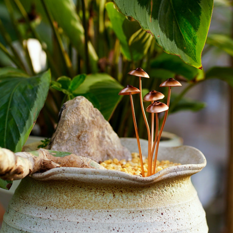 Simulation small mushroom ornaments