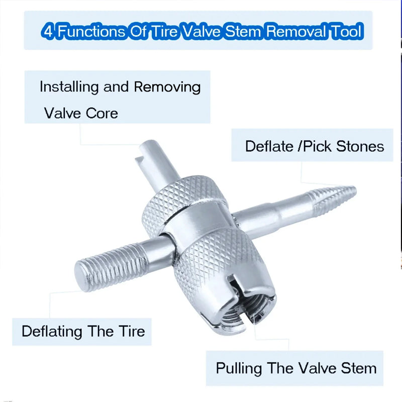 Four-In-One Hardware Tool Car Tire Valve Repair Tool(5 PCS)