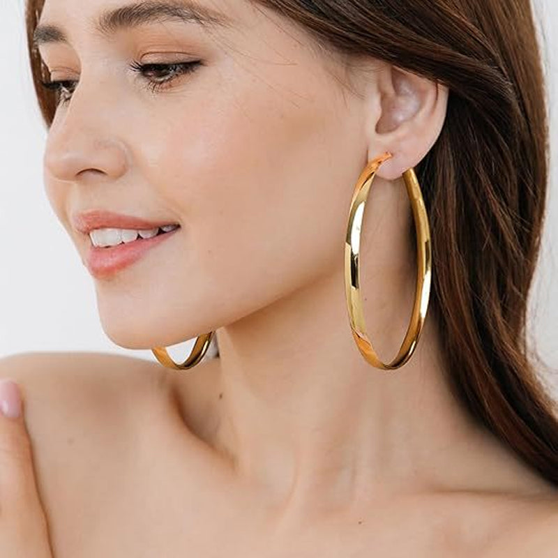 Wide Hoop Earrings