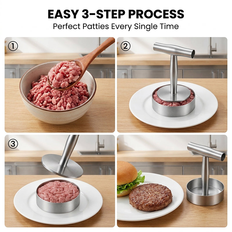 Premium Stainless Steel Patty Press