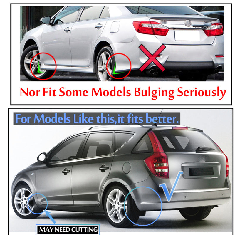 Automotive No-Drill Universal Tire Mud Flaps