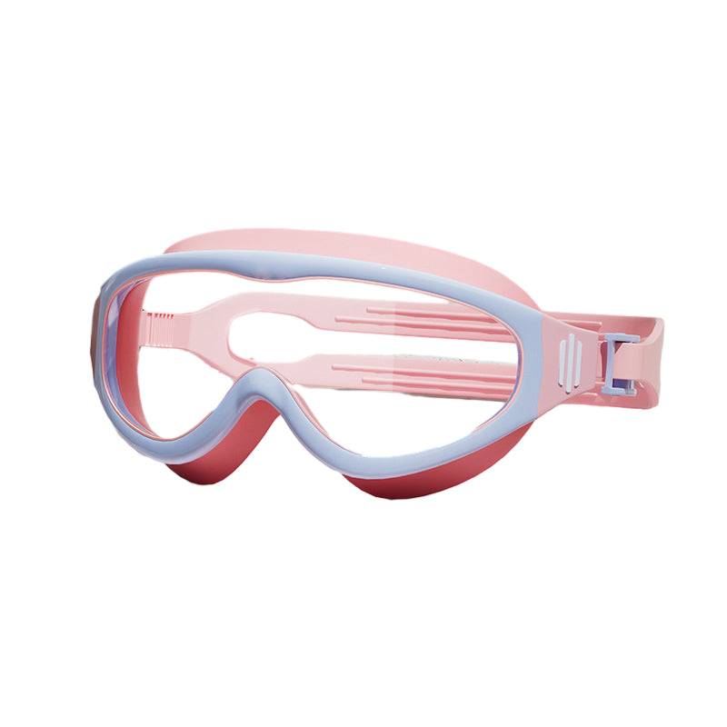 HD Children's Large Frame Waterproof and Anti-fog Swimming Goggles