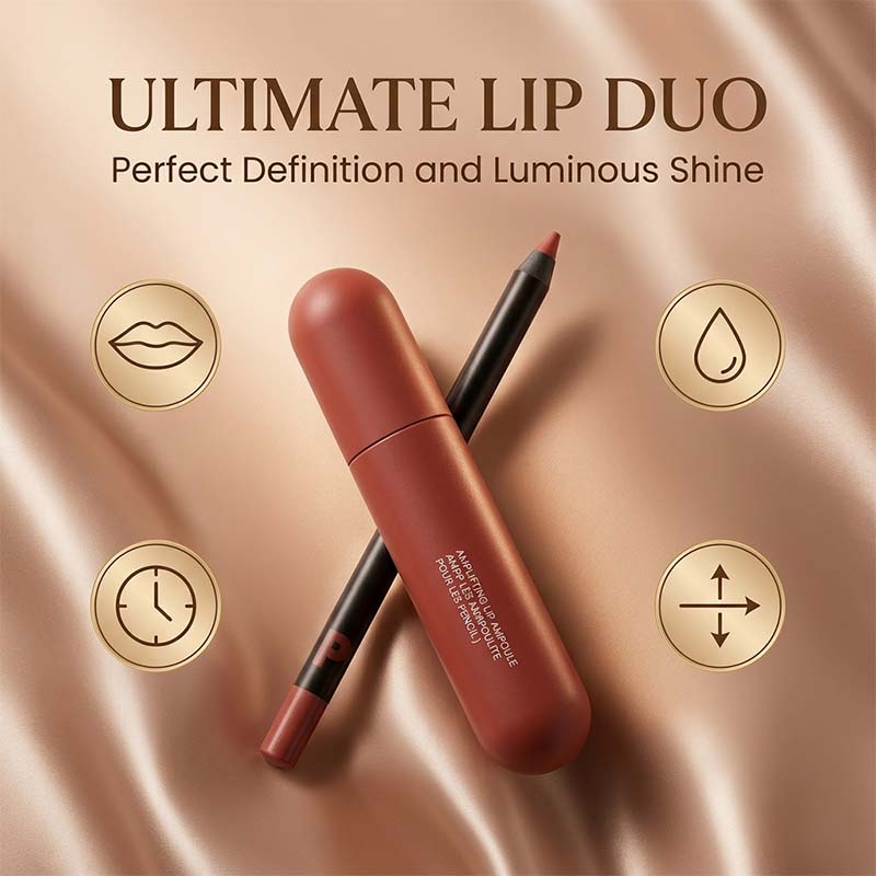 Moisturizing Lip Gloss & Lip Liner Pencil