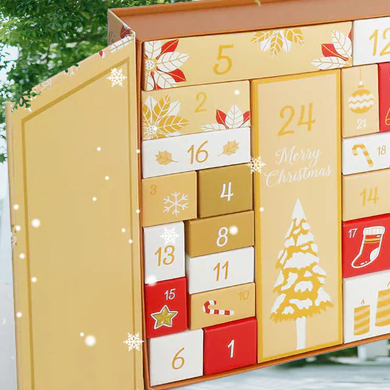 Christmas Advent Calendar Box - Yellow