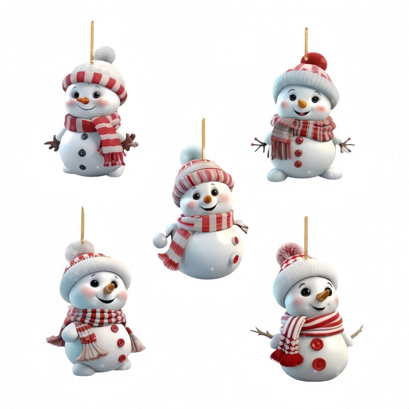 Acrylic Snowman Stacked Christmas Ornaments