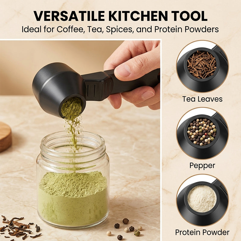 3-in-1 Coffee Measuring Spoon with Funnel & Leveler