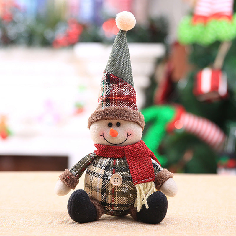 Christmas snowflake plaid doll