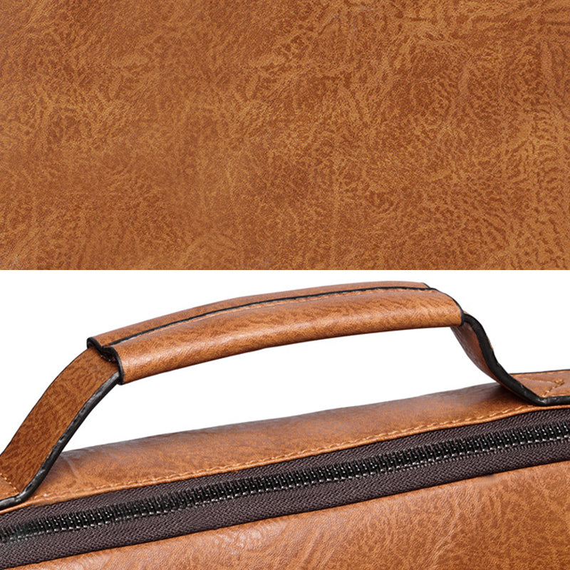 Waterproof Vintage Leather Briefcase Shoulder Bag