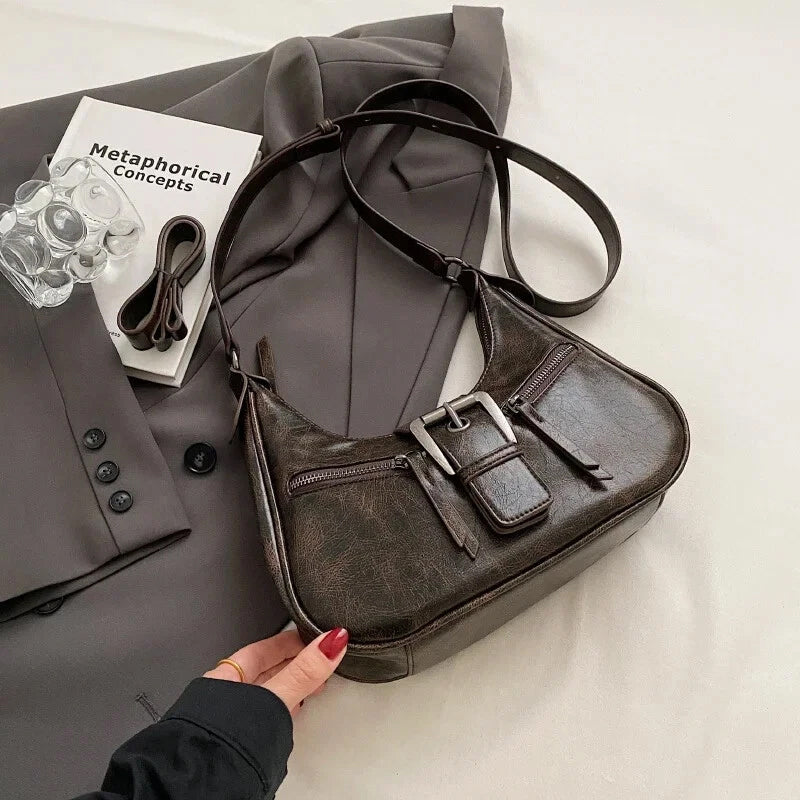 Women's Vintage PU Leather Shoulder Bag