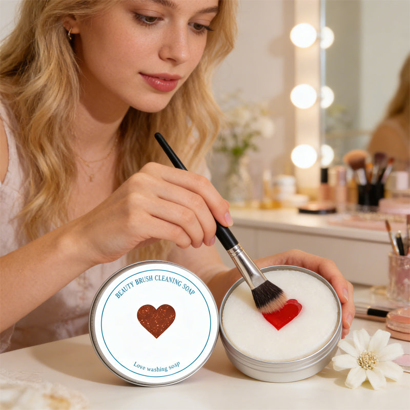 Silicone Makeup Brush Cleaning Pad with Soap
