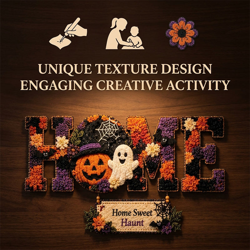 DIY Fabric Poke Art HOME Sign Kit