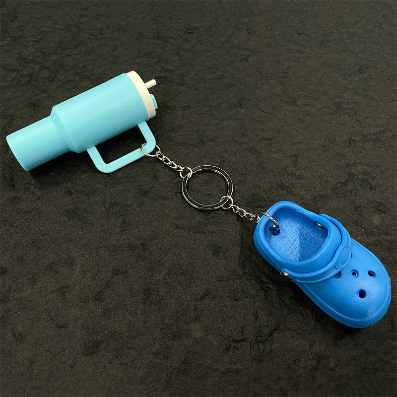 Ice Cup+Hole Shoe Keychain