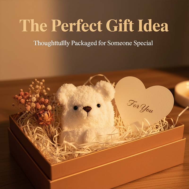 Wool crochet cute headphone bag pendant