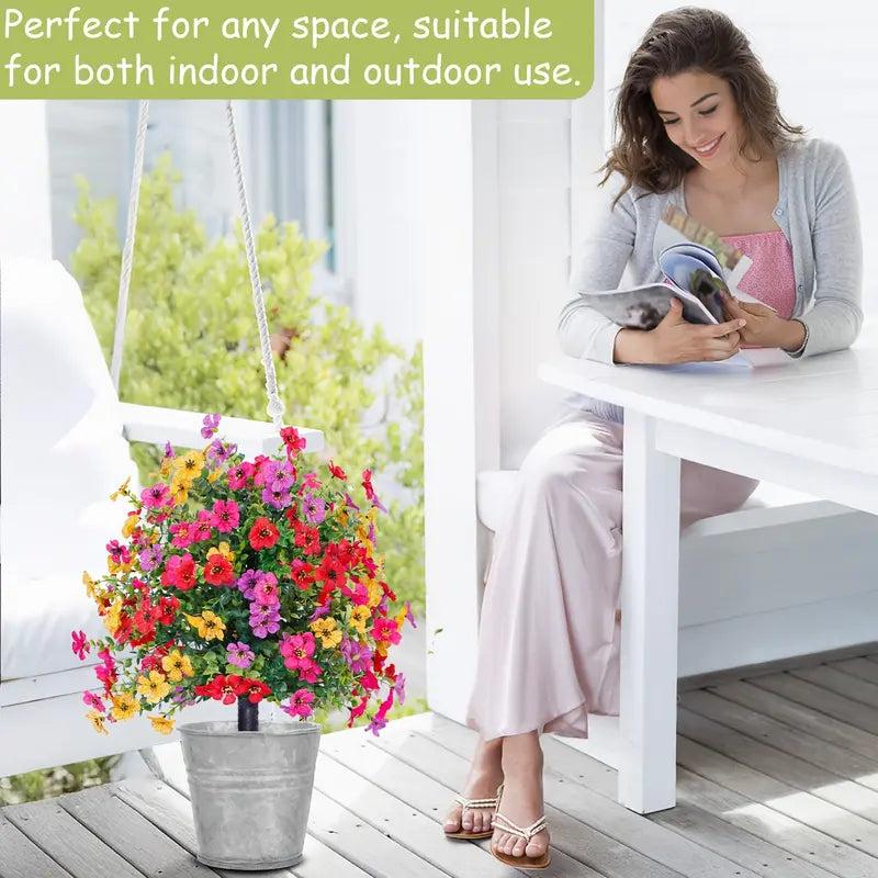 Artificial Violet for Outdoor Indoor Garden Home Decoration