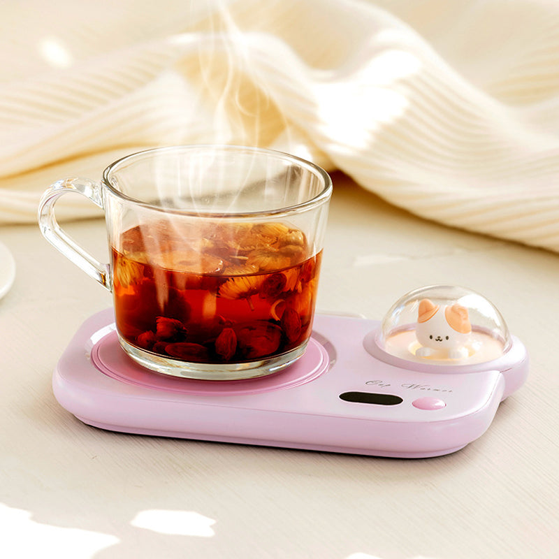 Heating cup warmer with light