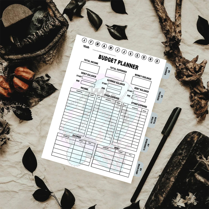 Pastel Goth ADHD Planner