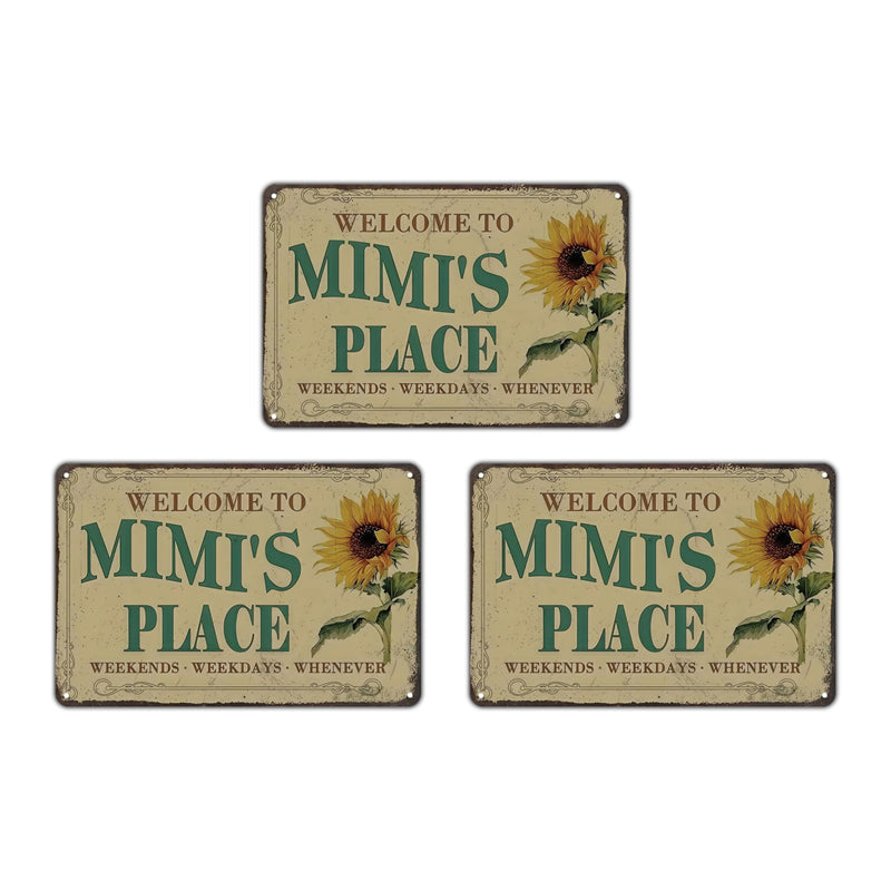 Vintage Farmhouse Sunflower Metal Sign