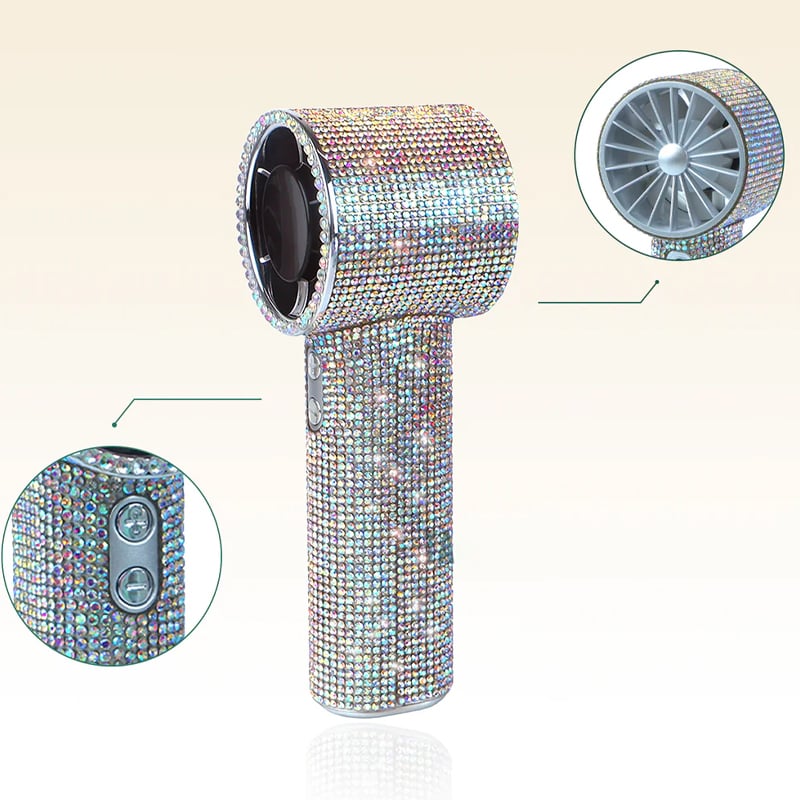 Diamond Edition Digital Display Handheld Fan
