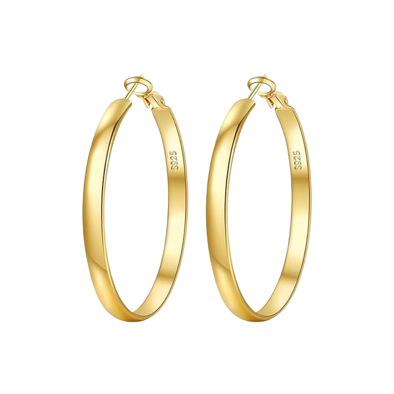Wide Hoop Earrings