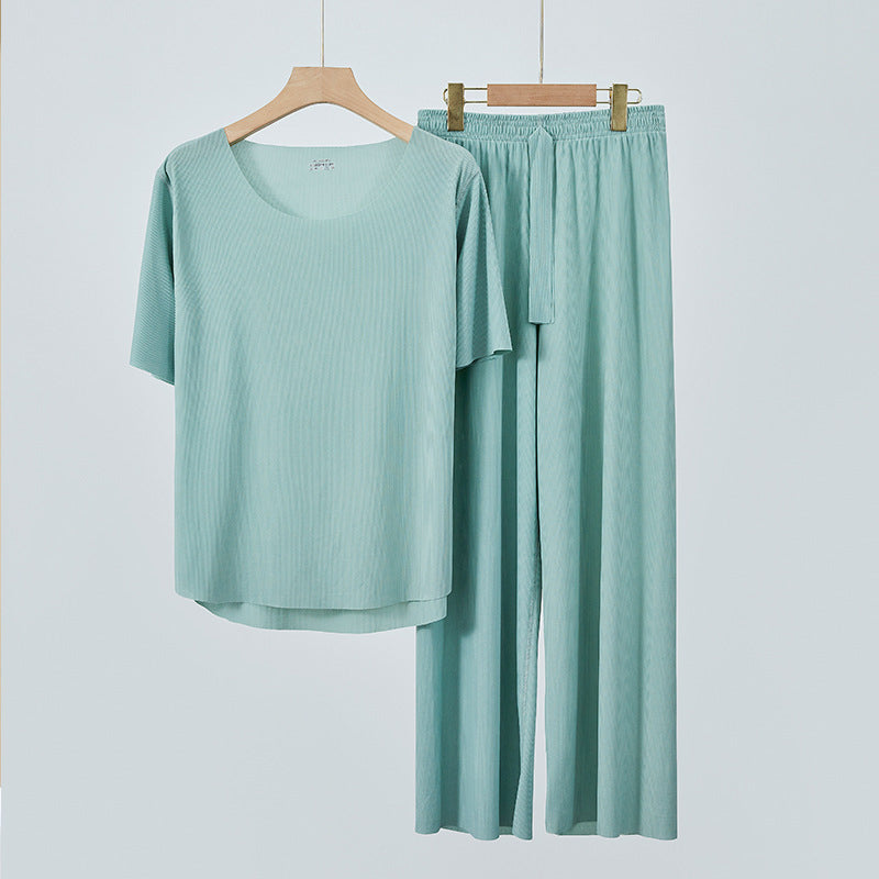 Soft Comfortable Ice Silk Short Sleeve