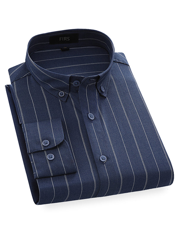 Business Versatile Striped Long Sleeve Shirt