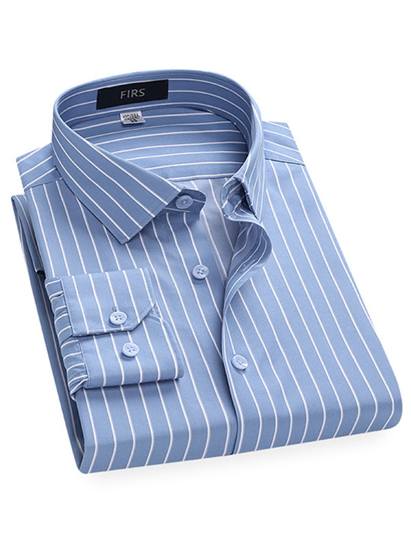 New Cotton Striped Contrast Color Shirt