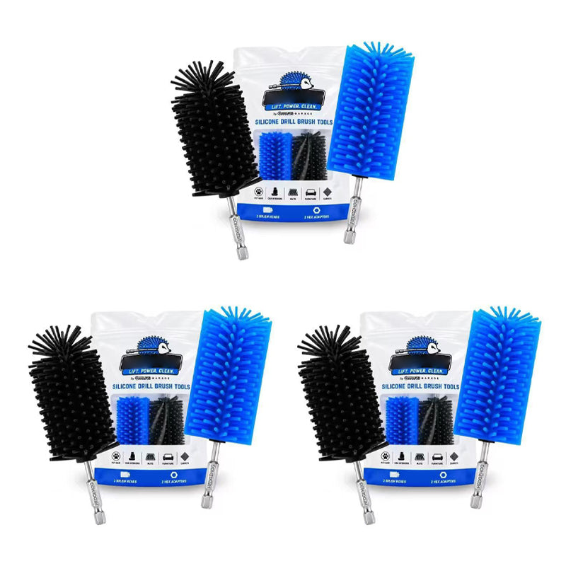 Silicone Pet Hair Drill Brush Set