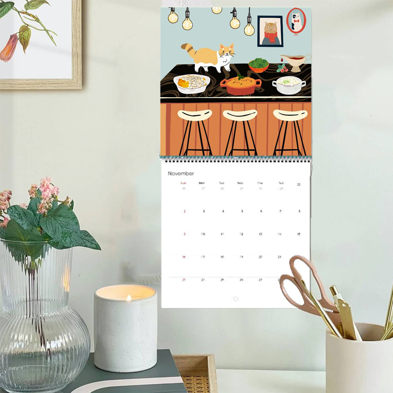 Oh My Cat Mischievous Cats 2025 Wall Calendar